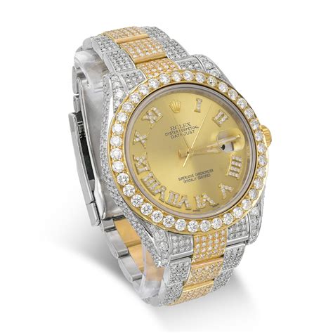 iced out rolex women rose gold|Rolex datejust iced out 41mm.